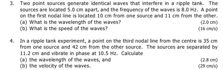 Solved 3. Two point sources generate identical waves that | Chegg.com