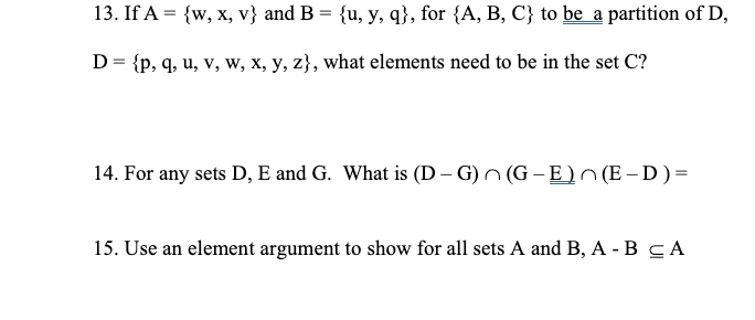 Solved 13 If A W X V And B U Y Q For A B C Chegg Com