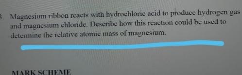 Solved 5. Magnesium ribbon reacts with hydrochloric acid to | Chegg.com