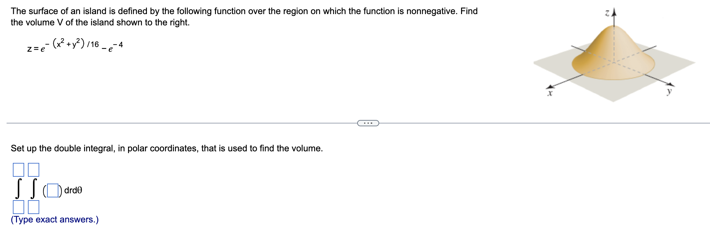 Solved The surface of an island is defined by the following | Chegg.com