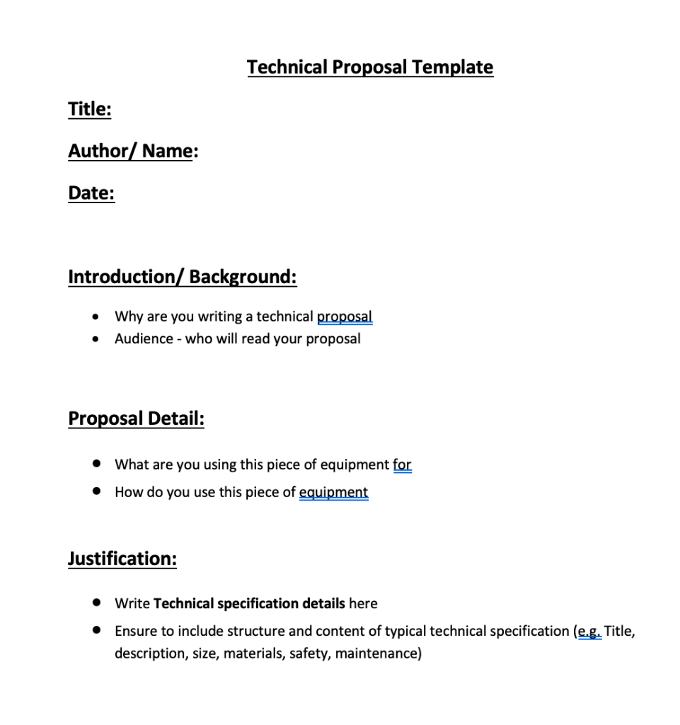 Solved Brief 17. Write a technical proposal to your manager  Chegg.com