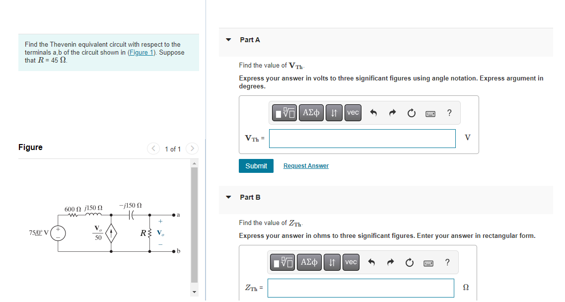 Solved Find The Thevenin Equivalent Circuit With Respect To | Chegg.com