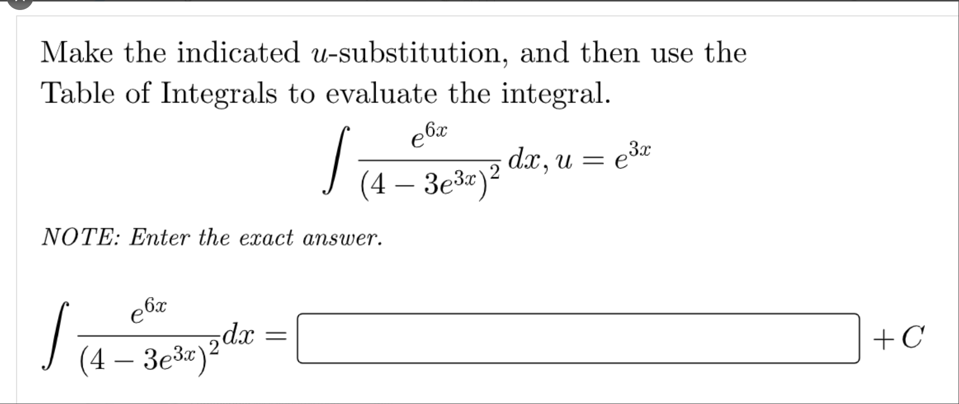 Solved Make the indicated u-substitution, and then use the | Chegg.com