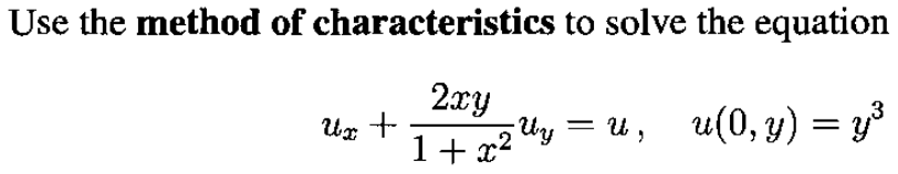 Solved Use the method of characteristics to solve the | Chegg.com