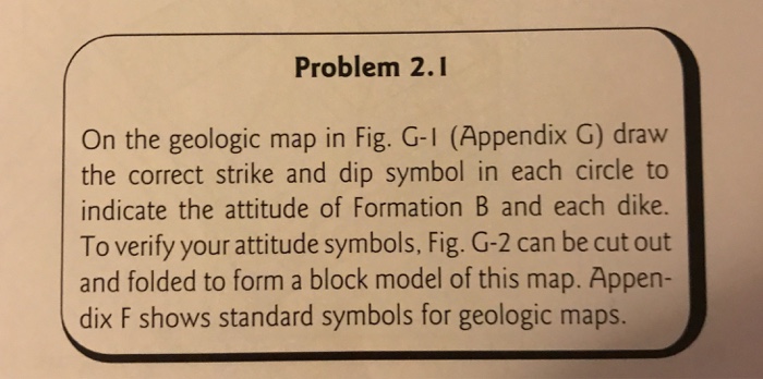 Solved Problem 2.1 On the geologic map in Fig. G-I (Appendix | Chegg.com