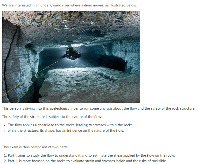 Solved We are interested in an underground river where a | Chegg.com
