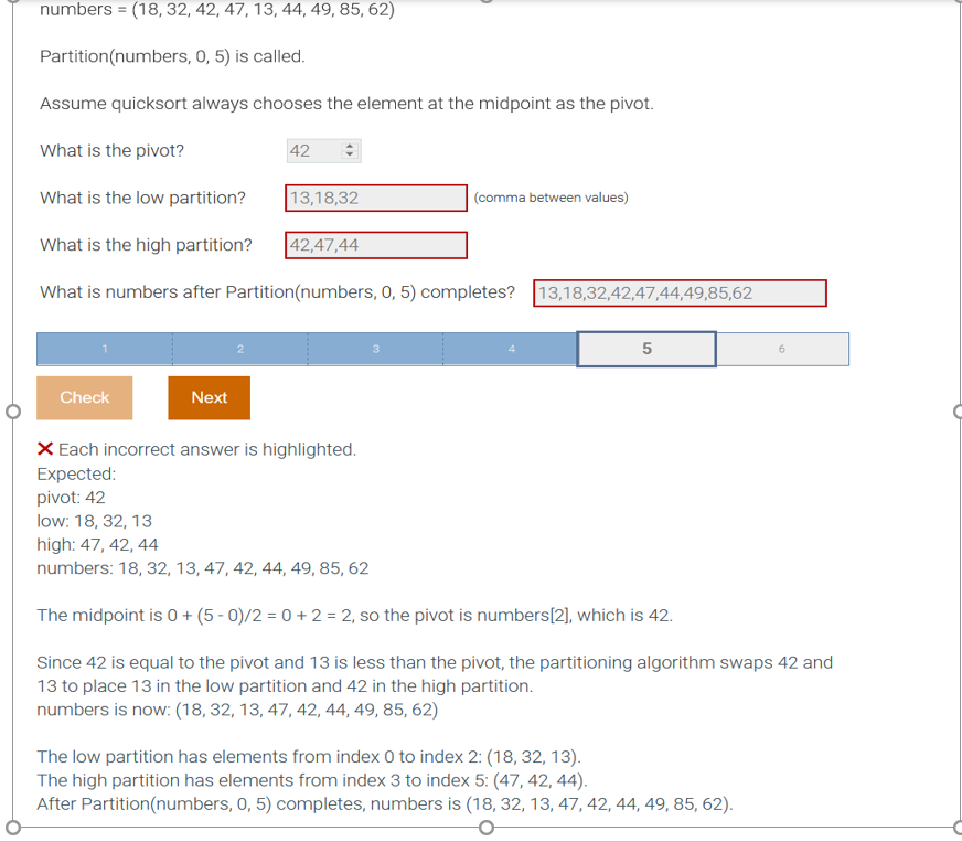 Solved numbers 59 54 55 56 15 33 61 87 chegg