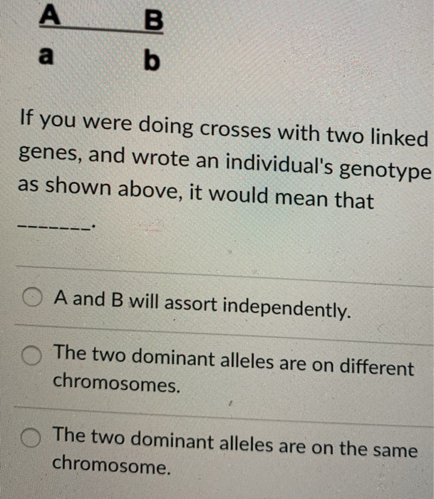 Solved 1 pts Question 1 Assume a single crossover event | Chegg.com