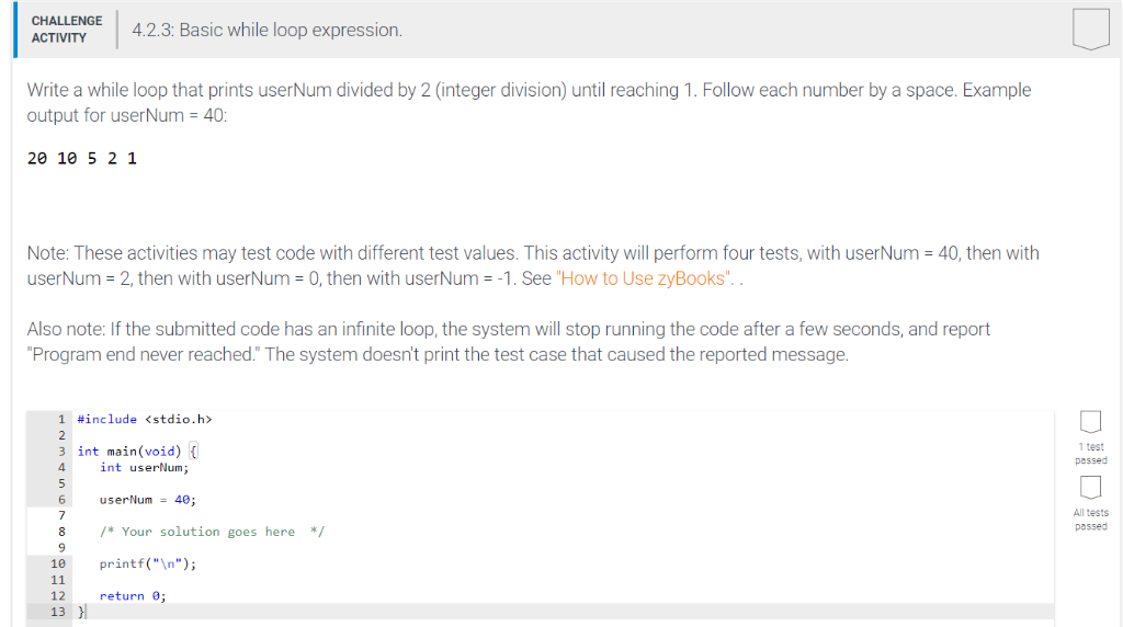 Solved CHALLENGE 4.2.3: Basic while loop expression Write a 