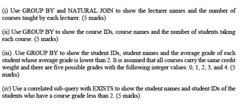 Solved USE PHP MY ADMIN AND PROVIDE ALL SQL QUESRIES | Chegg.com