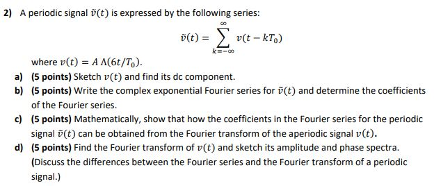 Solved Co K 00 2 A Periodic Signal O T Is Expressed By Chegg Com