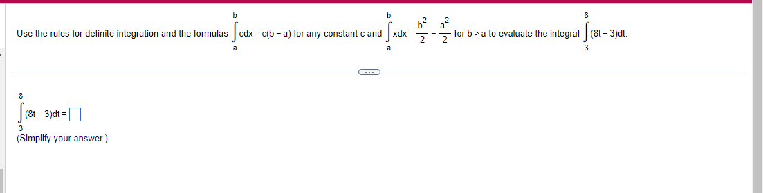 Solved Use the rules for definite integration and the | Chegg.com