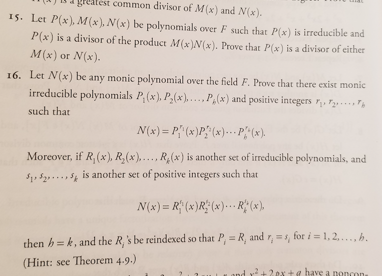 111 15 D Greatest Common Divisor Of M X And N X Chegg Com