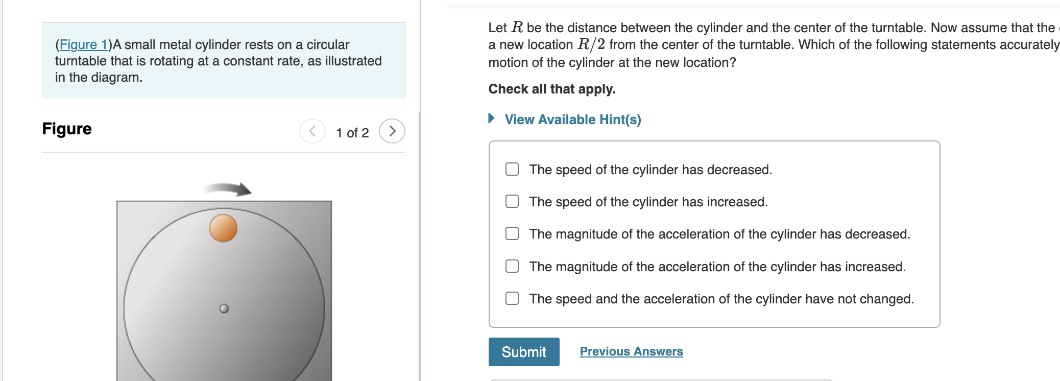 Solved Let R be the distance between the cylinder and the | Chegg.com