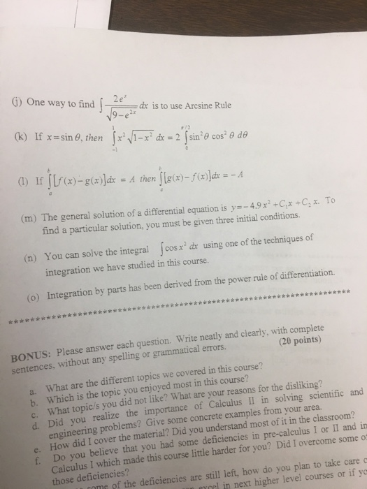 Solved One way to find ax is to use Arcsine Rule ) | Chegg.com