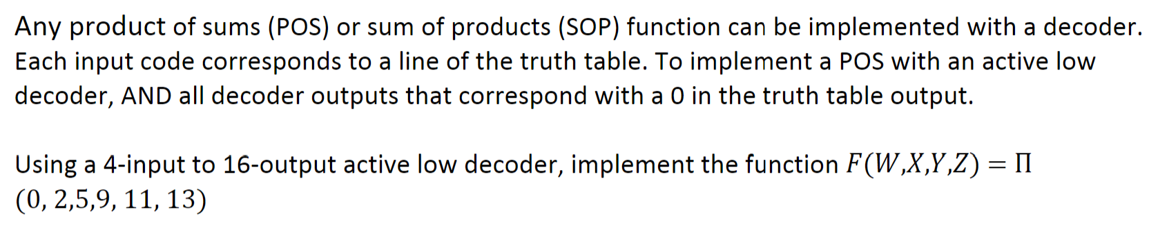 Solved Any product of sums (POS) or sum of products (SOP) | Chegg.com