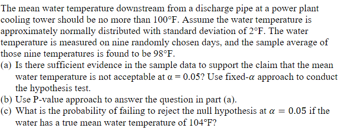 solved-the-mean-water-temperature-downstream-from-a-chegg