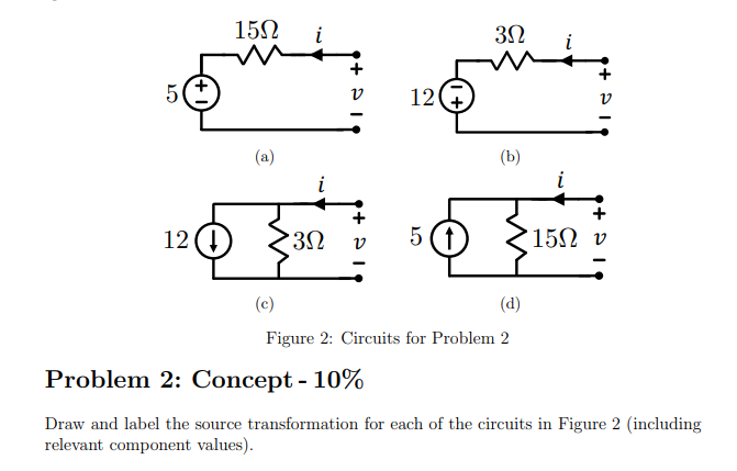 Solved (a) (b) (c) (d) Figure 2: Circuits For Problem 2 | Chegg.com