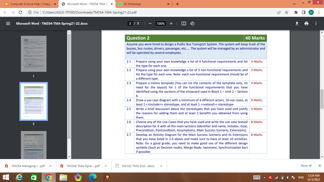 Solved х C Computer Science Help | Chegg. X Microsoft Word - | Chegg.com