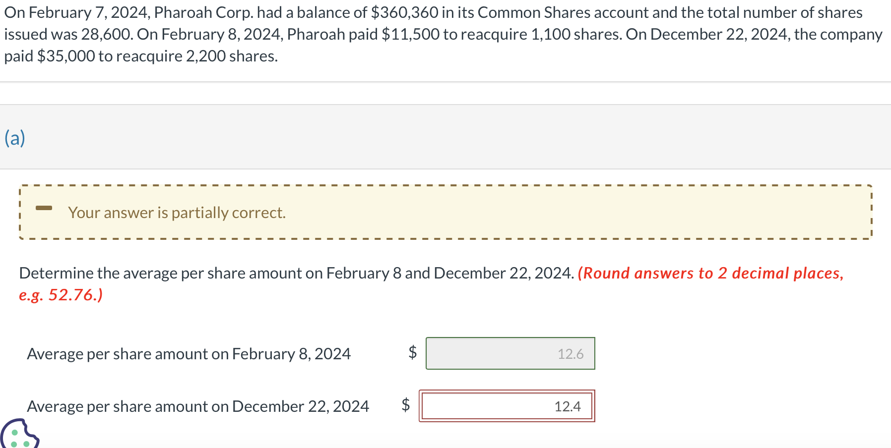 Solved On February 7,2024 , Pharoah Corp. had a balance of