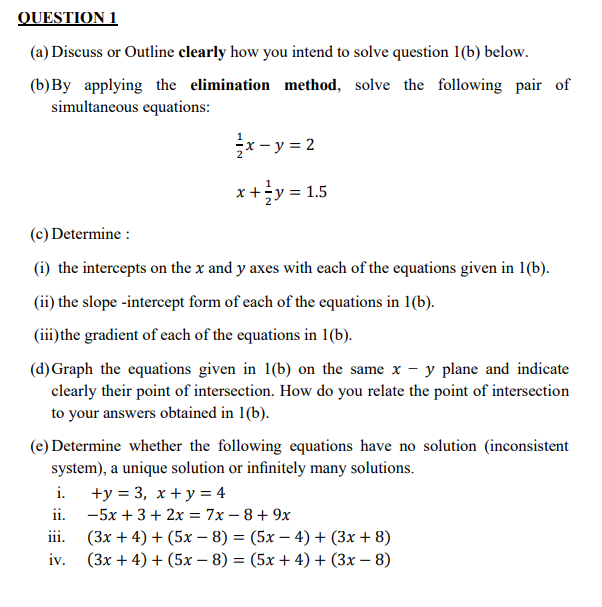 Solved Question 1 A Discuss Or Outline Clearly How You Chegg Com