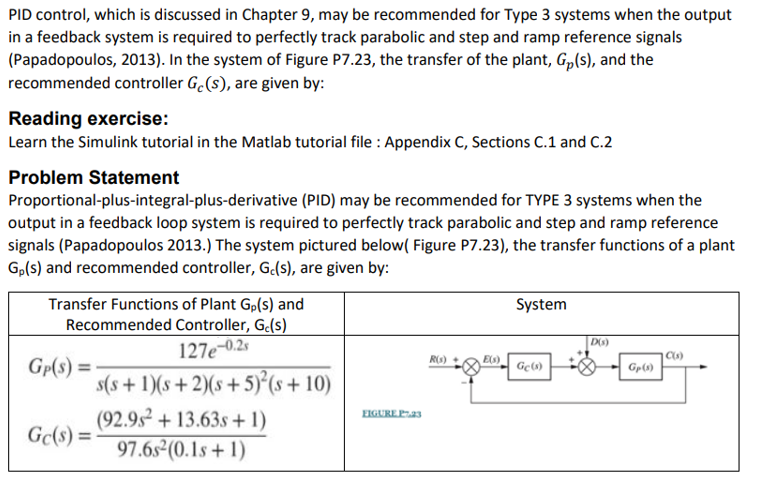 Solved PID control, which is discussed in Chapter 9 , may be | Chegg.com