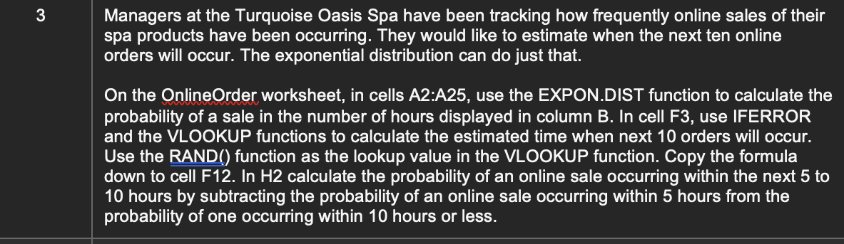 А B C D E G H Order within 5-10 hours 1 Mean (in | Chegg.com