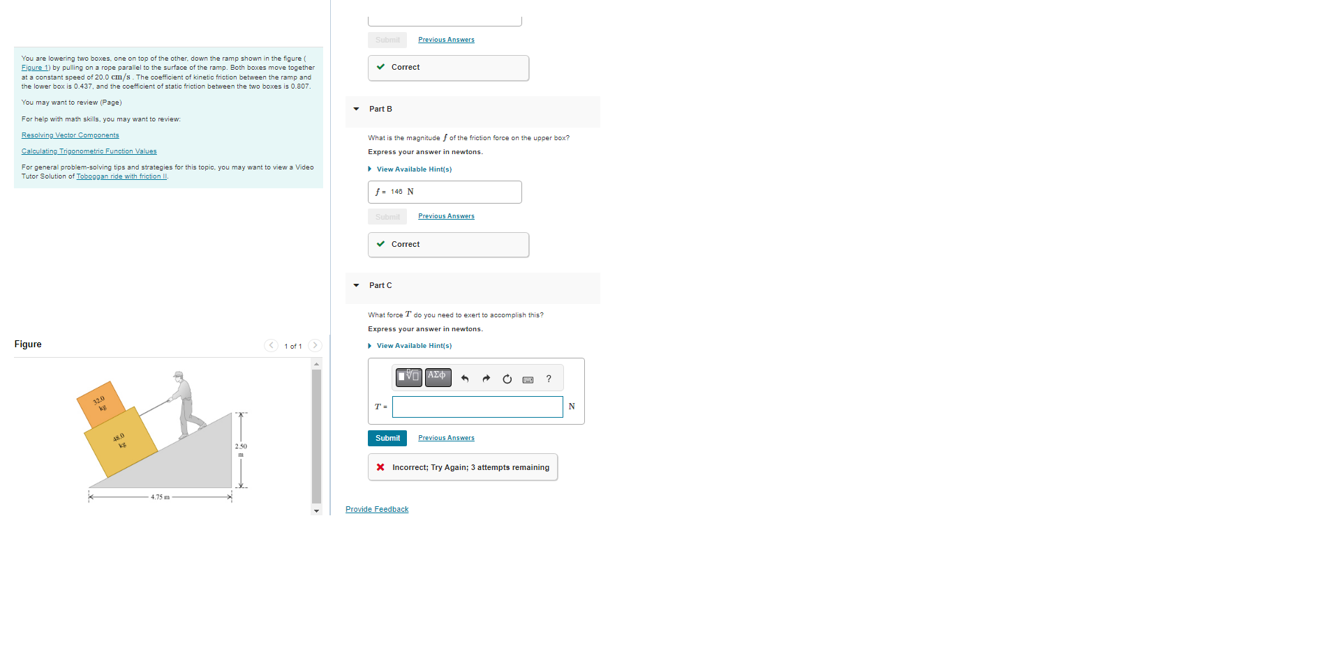 Solved You are lowering two boxes, one on top of the other, | Chegg.com