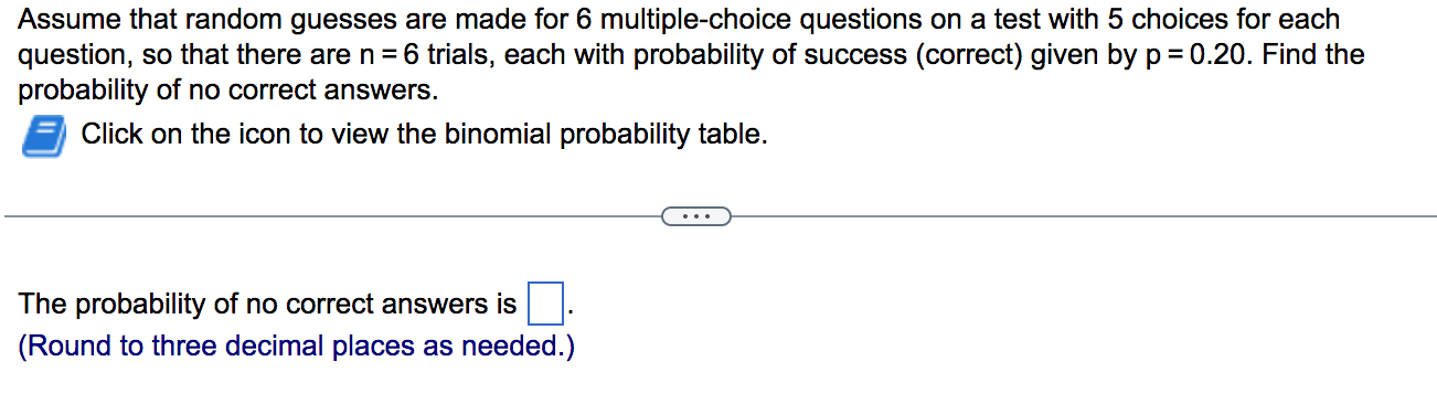 Solved Assume that random guesses are made for 6 | Chegg.com