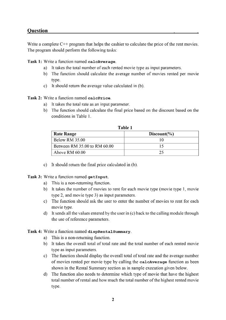 Solved Question Write a complete CH program that helps the | Chegg.com
