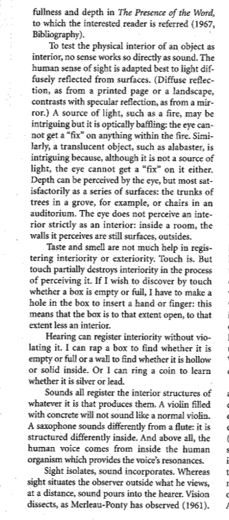 Solved THE INTERIORITY OF SOUND In treating some | Chegg.com