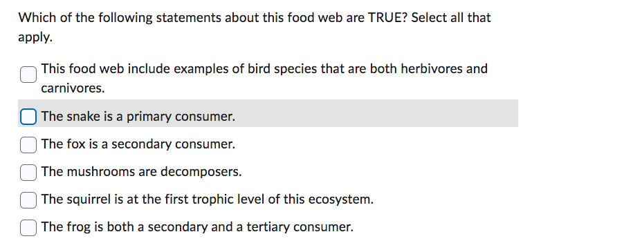 Which of the following statements about this food | Chegg.com