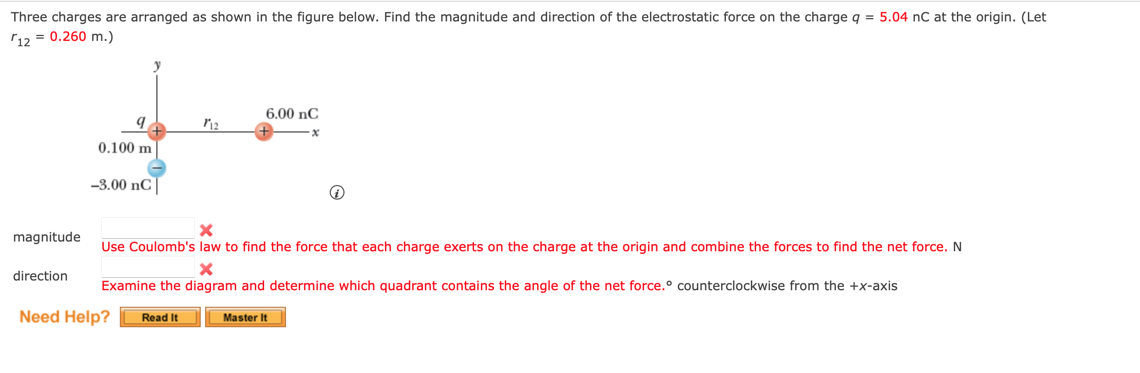 Solved Three charges are arranged as shown in the figure | Chegg.com