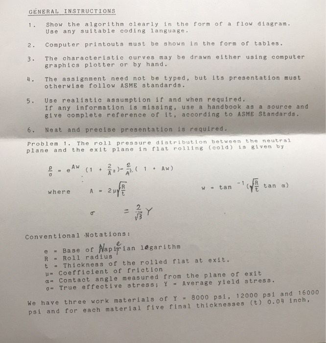 GENERAL INSTRUCTIONS 1. Show the algorithm clearly in | Chegg.com