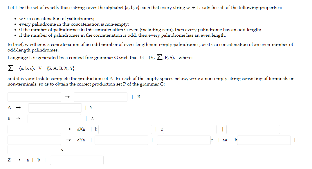 Solved Let L Be The Set Of Exactly Those Strings Over The Chegg Com