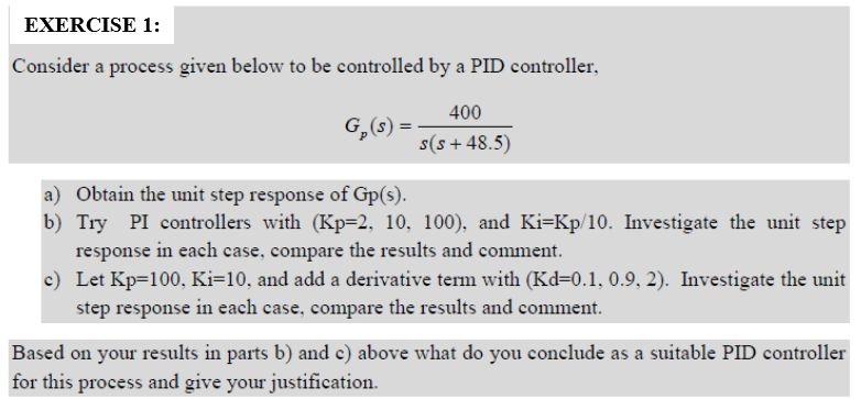Solved EXERCISE 1: Consider a process given below to be | Chegg.com