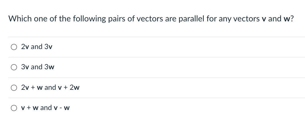 Solved Which one of the following pairs of vectors are | Chegg.com