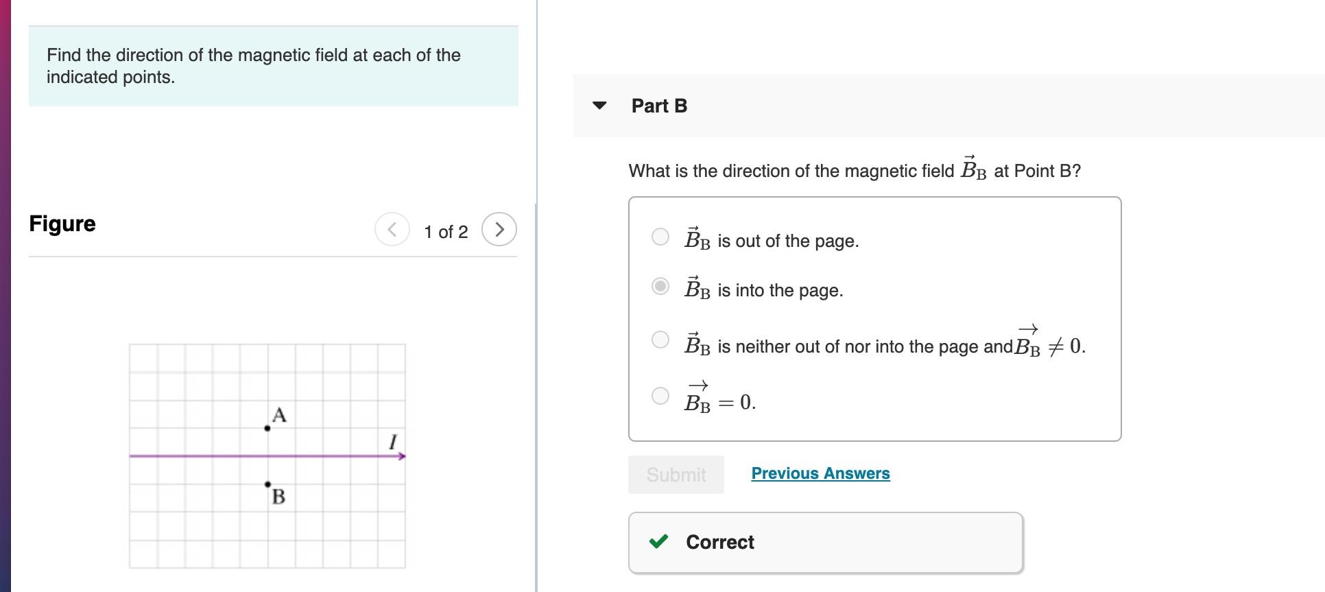 Solved Practice Find the direction of the magnetic field at | Chegg.com