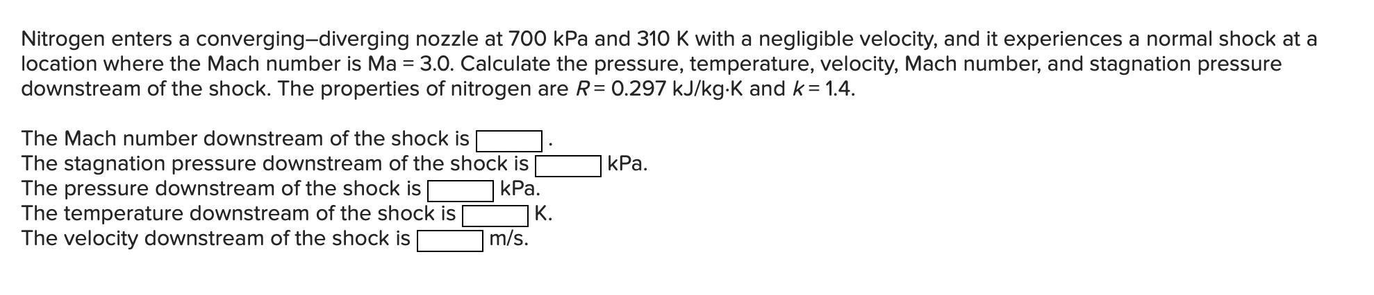 Solved Nitrogen enters a converging-diverging nozzle at | Chegg.com