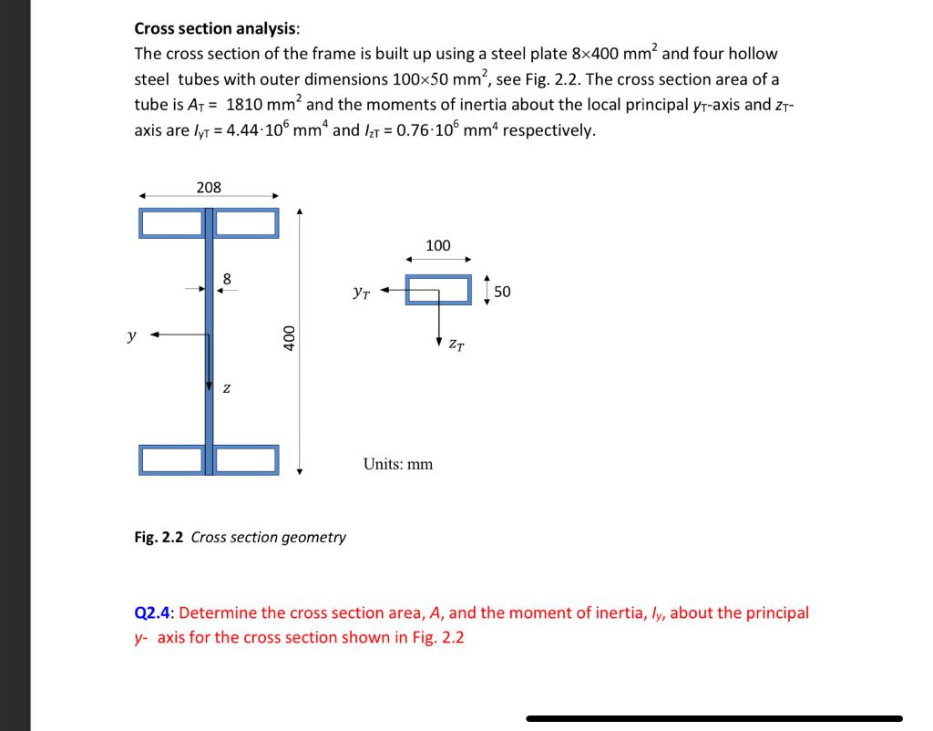 Solved Cross section analysis: The cross section of the | Chegg.com