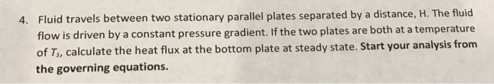 Solved Fluid travels between two stationary parallel plates | Chegg.com