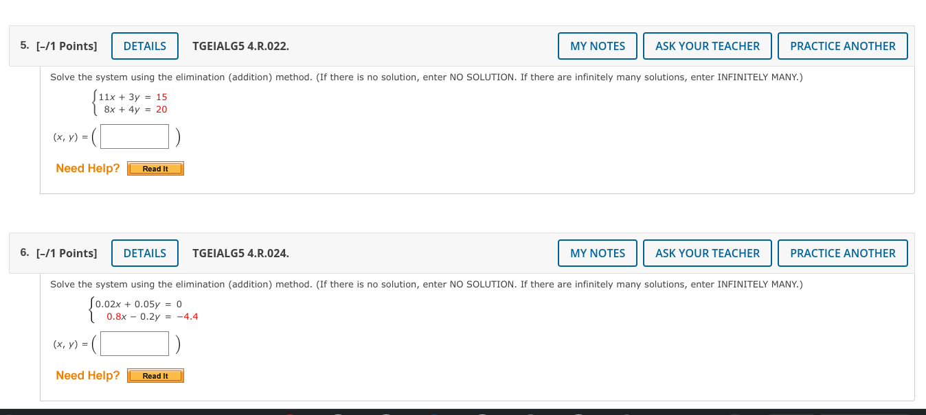 Solved 1 points tgeialg5 4 r 022 solve the system using chegg
