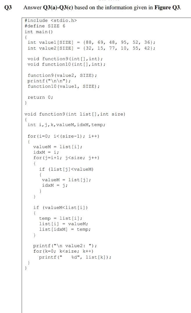 Solved Q3 Answer Q3(a)-Q3(e) based on the information given | Chegg.com