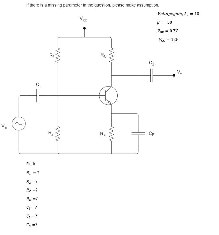 Solved If there is a missing parameter in the question, | Chegg.com
