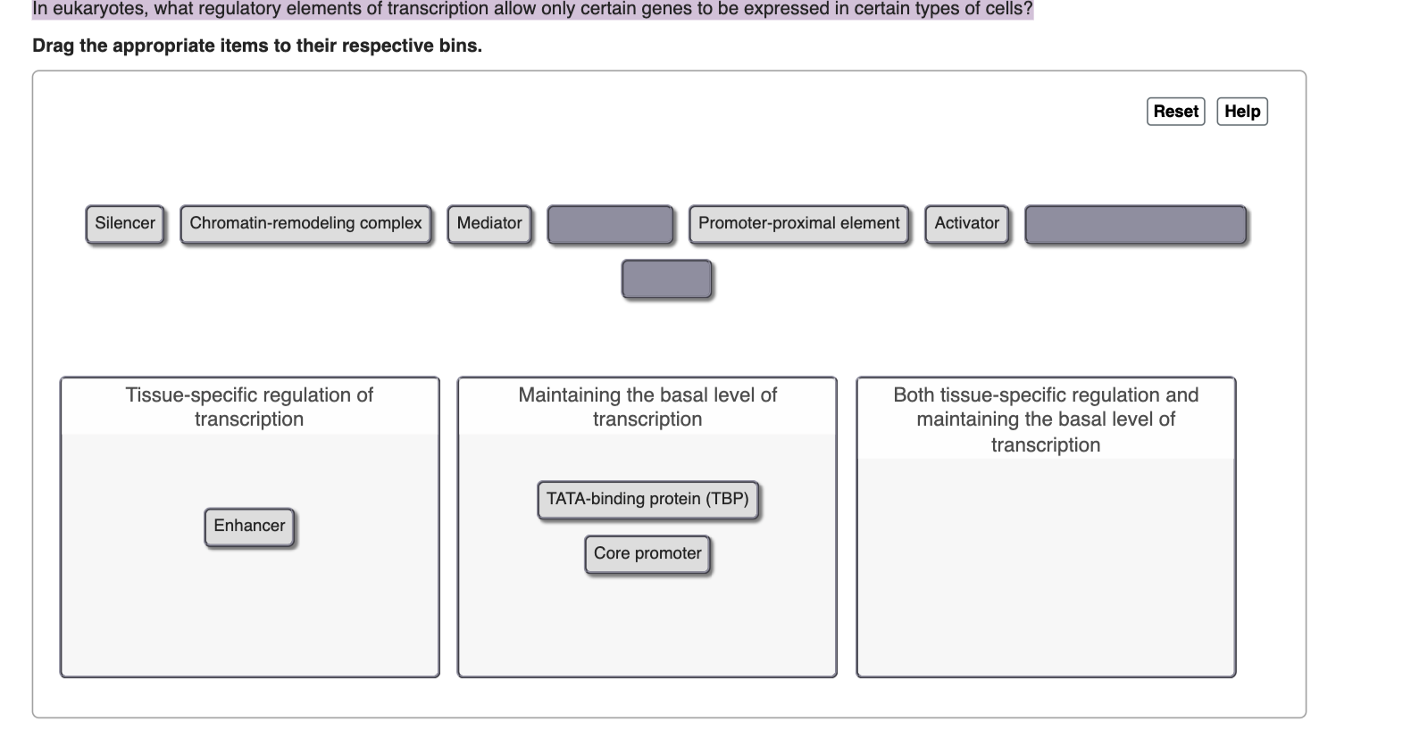 Solved In Eukaryotes What Regulatory Elements Of Chegg Com   Php7yh0AY