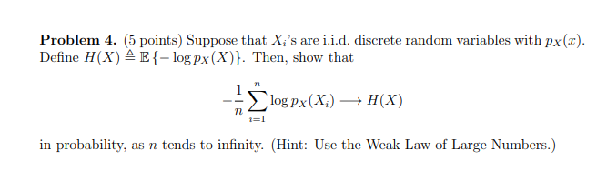 Solved how to solve it? Hint : Use the Weak Law of Large | Chegg.com