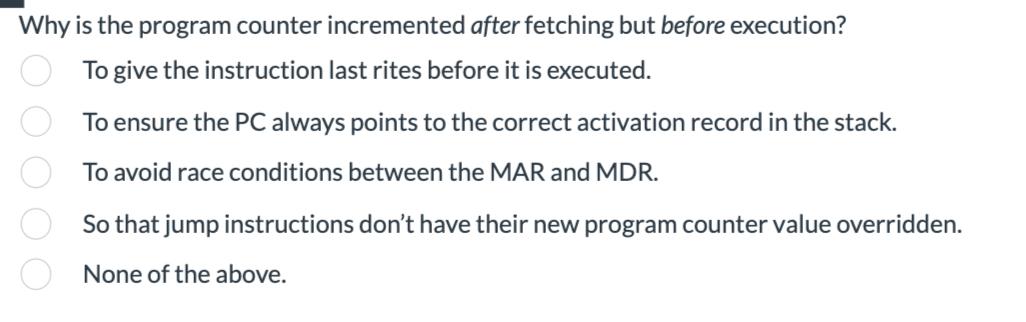 why program counter is incremented by 4