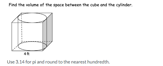 Solved Find the volume of the space between the cube and the | Chegg.com