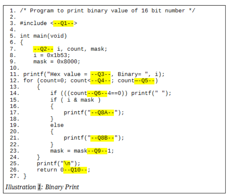 Solved C Q-01 * What library should be | Chegg.com