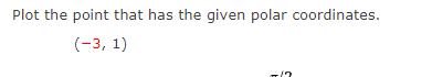 Solved Plot the point that has the given polar coordinates. | Chegg.com